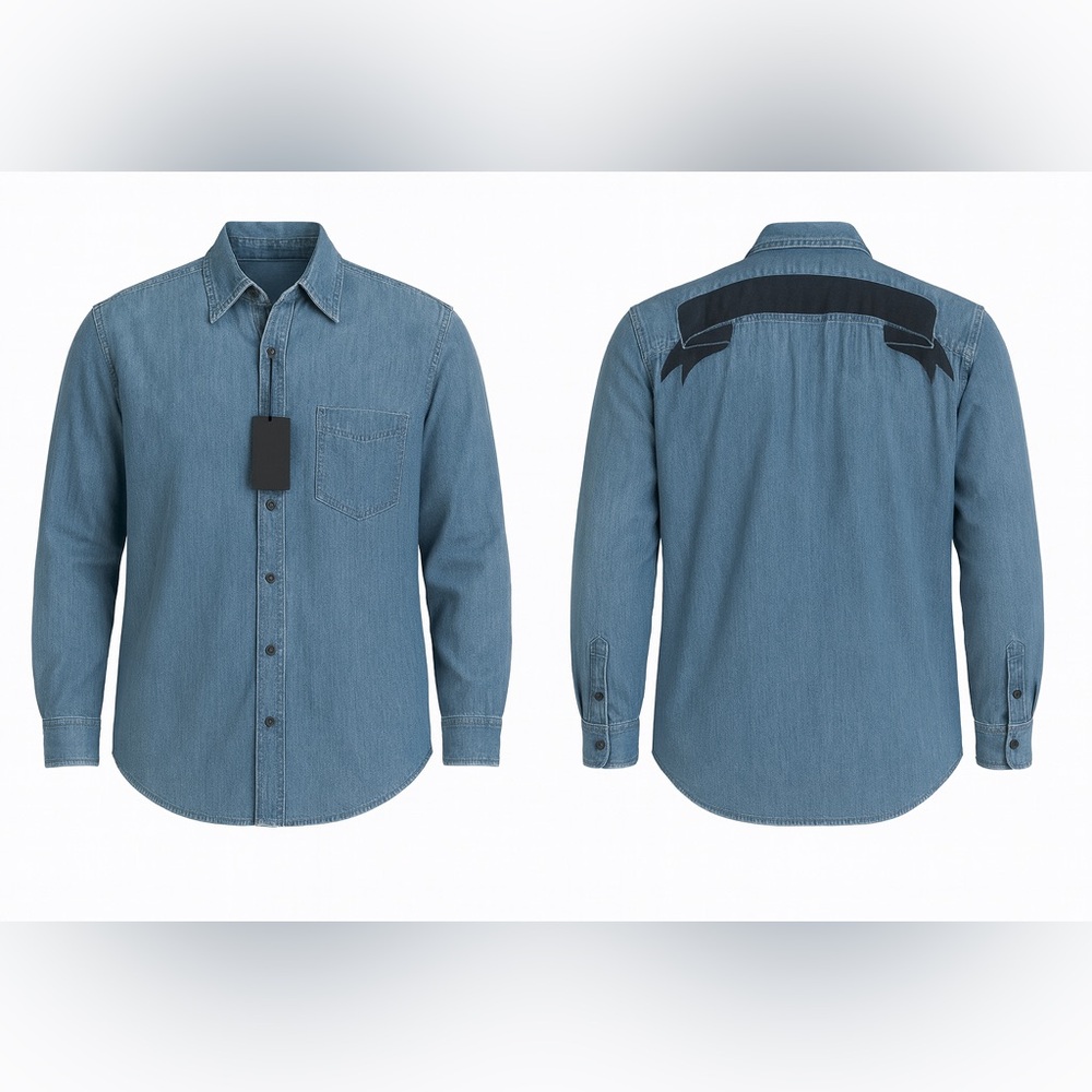 NWT Man X One Teaspoon Denim‎ Shirt Western Vintage Banner